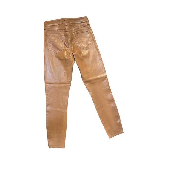 L’AGENCE|MARGOT HIGH RISE SKINNY JEAN JAVA‎ COATED FAUX LEATHER SIZE 26 NWT - Picture 6 of 10
